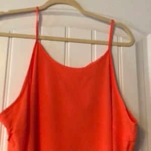 Cami-style orange lined dress